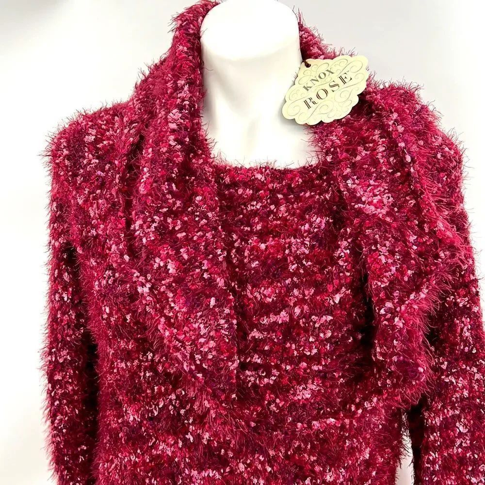 Knox Rose cowl neckline fuzzy warm sweater